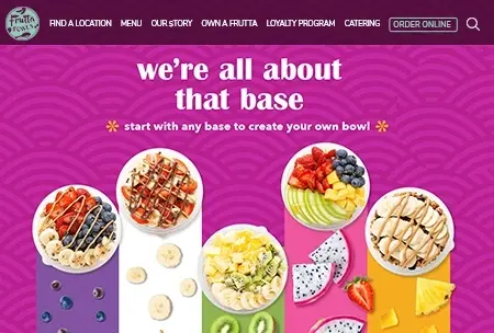 Superfood Bowls Menu Platform | Frutta Bowls Nutrition