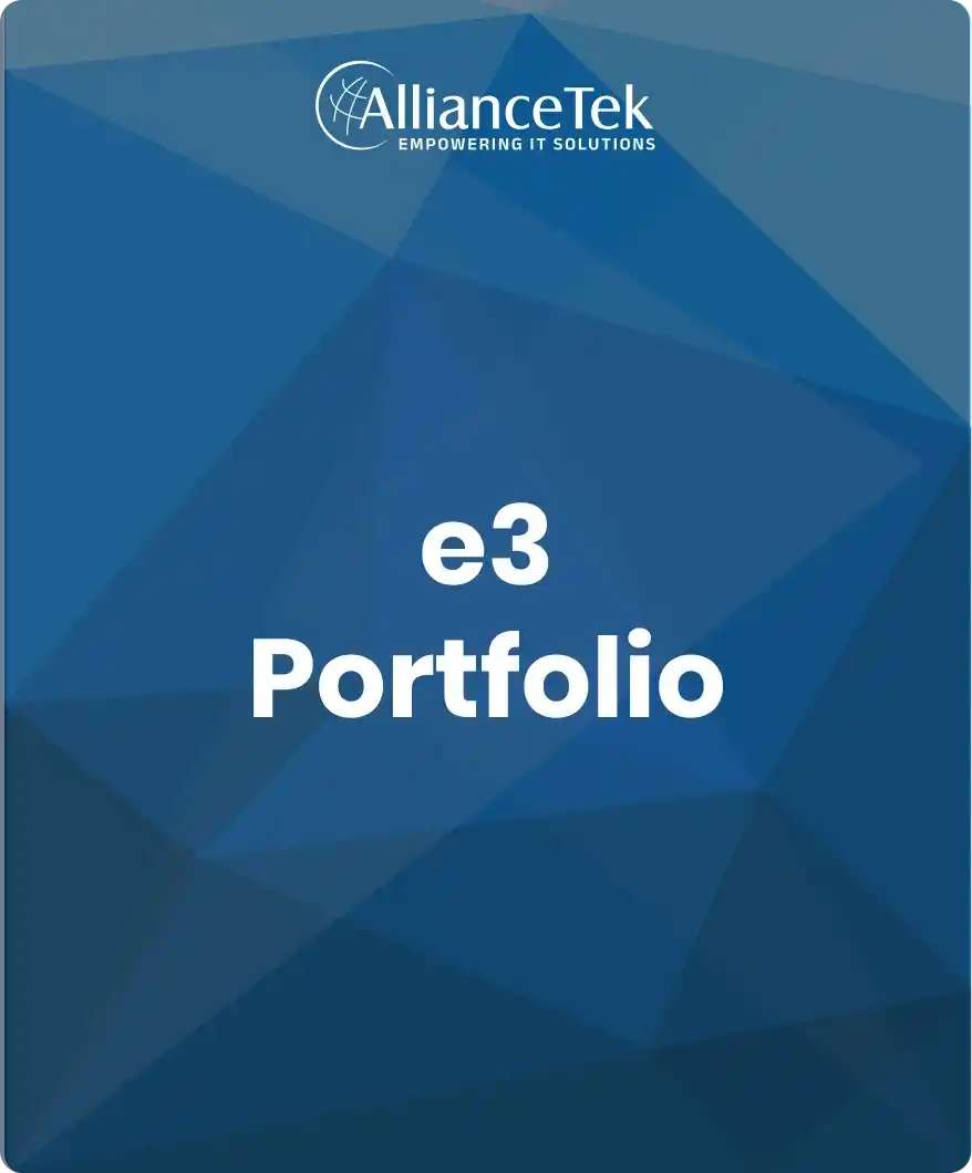 e3 Portfolio Cover